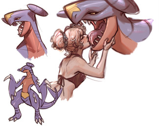 bestiality clothing crop_top duo female female_on_feral feral french_kissing hair happy human_on_feral interspecies kissing male male/female pink_hair pokephilia shirt size_difference sketchy tongue tongue_out topwear epitapphos nintendo pokemon garchomp generation_4_pokemon human mammal pokemon_(species) colored_sketch hi_res shaded sketch sketch_page