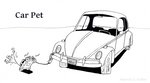 ambiguous_gender barking car duo humor leash license_plate pun rc_car tail tail_motion tailwag text vehicle whining cybercorn_entropic volkswagen volkswagen_beetle animate_inanimate 2020 black_and_white english_text monochrome