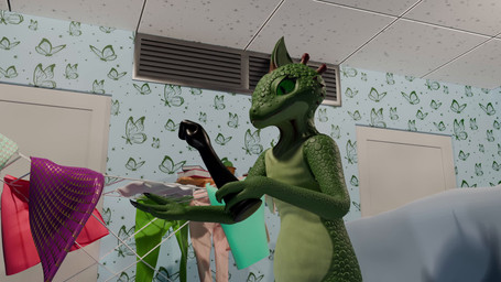 anthro cloacal cloacal_penetration female fist_dildo green_body green_eyes inside masturbation orgasm penetration sex_toy solo neglect_illusion the_nature_of_predators harchen_(the_nature_of_predators) scalie 16:9 3d_(artwork) 3d_animation animated blender_(artwork) blender_eevee_(artwork) digital_media_(artwork) hi_res long_playtime no_sound video widescreen