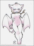 :3 ahoge anthro arm_tuft bangs barely_visible_nipples bat_ears bat_wings blonde_hair blush blush_lines body_blush braided_hair breasts closed_smile eye_through_hair featureless_crotch feet female female_anthro fluffy foot_blush fur gradient_hair hair hand_blush knee_blush leg_blush leg_tuft membrane_(anatomy) membranous_wings monotone_body monotone_fur mouth_closed multicolored_hair navel_line nipples nude nude_anthro nude_female pink_eyes pink_inner_ear pink_nipples pink_nose pink_tail pubic_mound pupils purple_pupils shoulder_tuft simple_background small_breasts smile solo tail text translucent translucent_hair translucent_text tuft two_tone_hair white_background white_body white_fur white_wings wing_blush wings nekophoenix bat mammal 2006 digital_drawing_(artwork) digital_media_(artwork) english_text light_theme low_res signature url