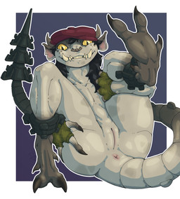 anklet anthro anus black_hair claws clothing digitigrade facial_piercing feet female freckled_face freckles genitails genitals gloves grabbing_both_legs grey_body hair hand_on_leg handwear hat headgear headwear horn innie_vulva jewelry legs_up long_ears looking_at_viewer nose_piercing nose_ring nude piercing presenting presenting_vulva raised_foot ring_piercing simple_background sitting smile smiling_at_viewer solo tail tail_anus teeth thick_thighs toe_claws toes vulva yellow_eyes roodyyelen deadlock_(game) valve valve_corporation ivy_(deadlock) gargoyle 2025 absurd_res digital_drawing_(artwork) digital_media_(artwork) hi_res