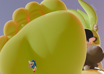 5_toes anthro barefoot big_breasts blue_body blue_eyes blue_fur breasts clothed clothing duo ear_piercing extreme_size_difference feet female foot_fetish foot_focus fur gloves green_body green_fur hair handwear humanoid_feet imminent_stomp looking_down low-angle_view macro male male/female micro piercing plantigrade sharp_teeth size_difference soles stomping teeth text toes bigdogenzo idw_publishing sega sonic_the_hedgehog_(comics) sonic_the_hedgehog_(idw) sonic_the_hedgehog_(series) sonic_the_hedgehog surge_the_tenrec afrosoricid eulipotyphlan hedgehog mammal tenrec 3d_(artwork) blender_(artwork) blender_cycles_(artwork) digital_media_(artwork) english_text