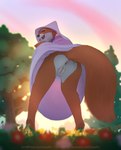 2022 anthro anus barefoot brown_nose butt canid canine canis clothed clothing cloud dated digital_drawing_(artwork) digital_media_(artwork) disney dusk english_text feet female fox fur genitals half-closed_eyes hi_res letodoesart looking_at_viewer looking_back looking_back_at_viewer low-angle_view maid_marian mammal mooning multicolored_body multicolored_fur narrowed_eyes no_underwear open_mouth outside pink_anus pink_pussy plant presenting presenting_anus presenting_hindquarters presenting_pussy pussy raised_tail red_body red_fox red_fur robin_hood_(disney) sky soles solo sunset tail teeth text tongue tree true_fox upskirt white_body white_fur