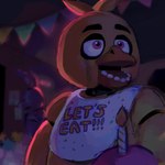 anthro beak bib candle cupcake female fire food furniture group head_feathers head_tuft holding_food holding_object looking_away machine male open_mouth pink_eyes purple_body table tuft yellow_body skylordlysander five_nights_at_freddy's scottgames bonnie_(fnaf) chica_(fnaf) cupcake_(fnaf) animatronic avian bird chicken galliform gallus_(genus) lagomorph leporid mammal phasianid rabbit robot 1:1 2021 absurd_res digital_media_(artwork) hi_res