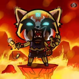 anthro clothed clothing female hell open_mouth solo malky-way_(artist) aggretsuko sanrio retsuko ailurid mammal red_panda 1:1 2018 digital_media_(artwork)