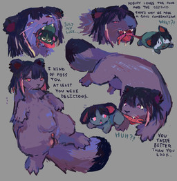 alternate_species ambiguous_gender big_clitoris clitoris crossgender duo female feral feralized furrification genitals grey_background mouth_shot mtf_crossgender open_mouth predator/prey simple_background text vore petday the_hundred_line:_last_defense_academy ima_tsukumo maruko_gamu mammal mouse murid murine mustelid musteline rodent true_musteline weasel english_text hi_res
