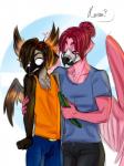 anthro brown_body brown_fur bulge cucumber duo feathered_wings feathers femboy food fruit fur male male/male nervous pink_body pink_fur plant scared vegetable wings biowolfmlya mythology avian gryphon mythological_avian mythological_creature 3:4 hi_res