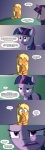 ask_jappleack blonde_hair dialogue duo eyes_closed female feral freckles fur green_eyes hair horn meditation multicolored_hair purple_body purple_eyes purple_fur purple_hair tail text two_tone_hair hotdiggedydemon friendship_is_magic hasbro my_little_pony mythology tumblr applejack_(mlp) twilight_sparkle_(mlp) earth_pony equid equine horse mammal mythological_creature mythological_equine pony unicorn 2012 absurd_res comic english_text hi_res