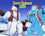 5_fingers abs all_fours anal anal_penetration anthro anthro_penetrated balls bell bell_harness big_muscles blue_balls blue_body blue_penis bottomless butt butt_slap carrot christmas_clothing christmas_headwear clothed clothing erection eyes_closed fellatio fingerless_gloves fingers food from_behind_position genitals gesture gloves group group_sex hand_gesture handwear harness hat headgear headwear holidays humanoid_on_anthro humanoid_penetrating humanoid_penetrating_anthro jingle_bell jingle_bell_harness kneeling looking_at_viewer male male/male male_penetrated male_penetrating male_penetrating_male motion_lines muscular muscular_humanoid muscular_male navel oral pecs penetration penile penis plant santa_hat sex slap snow snowman spanking sparkles spitroast text threesome thumbs_up vegetable white_body white_butt elfein christmas epic_games fortnite polar_patroller rippley_(fortnite) snowmando bear elemental_creature elemental_humanoid goo_creature goo_humanoid humanoid mammal mineral_fauna mineral_humanoid polar_bear snow_creature snow_humanoid ursine 2020 english_text