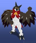 abs anthro biceps feathers feet flexing male muscular muscular_anthro muscular_male pecs solo standing talons toes winged_arms wings rebel_nightwolfe rebel_nightwolfe_(artist) nintendo pokemon pokemon_legends_arceus raum_(shadowsoulful) avian bird generation_8_pokemon hisuian_decidueye hisuian_form pokemon_(species) regional_form_(pokemon) 2022 hi_res