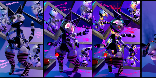 anthro bodily_fluids butt clothing controller cum death decapitation destruction dialogue ejaculation electricity explosion genital_fluids genitals handles_on_hips legwear machine male malfunction masochism mechabare mirror paws penis reflection remote_control robogore self-destruct severed_body_part severed_head solo sparks stockings teasing teasing_viewer text unusual_bodily_fluids unusual_cum unusual_genital_fluids mechadove blender_cycles_(artwork) bob_unit_(mechadove) domestic_cat felid feline felis mammal robot 3d_(artwork) blender_(artwork) comic digital_media_(artwork) english_text