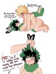 blonde_hair blush cross-popping_vein duo green_hair hair human_on_humanoid interspecies male male/male one_eye_closed text izuku. my_hero_academia izuku_midoriya katsuki_bakugou animal_humanoid human humanoid lagomorph lagomorph_humanoid leporid_humanoid mammal mammal_humanoid rabbit_humanoid 2021 english_text hi_res