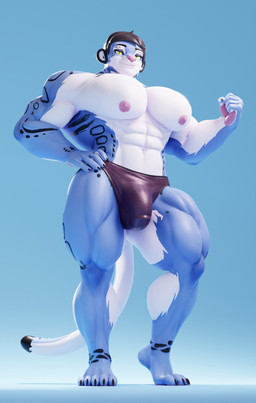 abs anthro barazoku barefoot bent_leg biceps big_bulge big_muscles big_pecs blue_background bulge claws clothed clothing countershading detailed_bulge eyebrows feet flexing fur genital_outline hair huge_bulge huge_muscles huge_pecs huge_thighs humanoid_feet humanoid_hands looking_at_viewer male muscular muscular_anthro muscular_male navel nipples obliques pawpads pecs penis_outline plantigrade quads simple_background smile solo speedo standing swimwear tail thick_thighs topless topless_anthro topless_male tuft connivingrat valorlynz pan_(sxfpantera) felid leopard mammal pantherine snow_leopard 2022 3d_(artwork) artist_collaboration digital_media_(artwork) hi_res