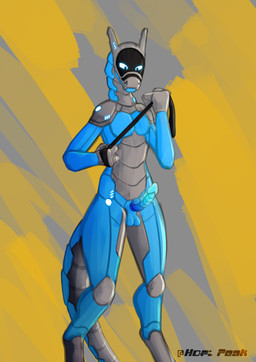 anthro balls erection fingers genitals glistening horn looking_at_viewer machine male nude penis simple_background solo standing tail hofi-peak android robot synth_(vader-san) absurd_res digital_drawing_(artwork) digital_media_(artwork) hi_res