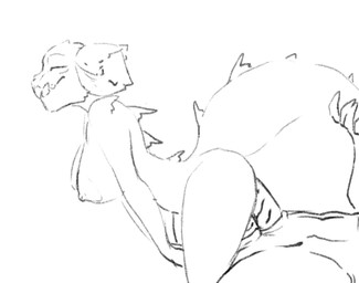 2_penises anal anal_penetration animal_genitalia animal_penis anthro anthro_penetrated big_breasts big_butt breasts butt claws double_penetration duo erection female female_anthro female_penetrated genitals horn huge_breasts male male/female male_penetrating male_penetrating_female multi_genitalia multi_penis nipples nude open_mouth paired_penetration penetration penile penile_penetration penis penis_in_vagina sex simple_background smile tail teeth thick_thighs vaginal vaginal_penetration tetradochka fallout microsoft aquatic deathclaw fish mammal reptile scalie shark animated digital_media_(artwork) monochrome