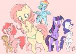 blush clothed clothed_feral clothing female feral group horn panties panties_on_feral underwear underwear_only wings yanamosuda friendship_is_magic hasbro my_little_pony mythology applejack_(mlp) fluttershy_(mlp) mane_six_(mlp) pinkie_pie_(mlp) rainbow_dash_(mlp) rarity_(mlp) twilight_sparkle_(mlp) earth_pony equid equine horse mammal mythological_creature mythological_equine pegasus pony unicorn winged_unicorn absurd_res hi_res