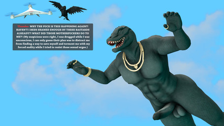 abs anthro balls cloud drone drugged erection eyes_closed falling falling_down genitals involuntary_erection jewelry male nude nude_anthro nude_male pecs penis sky solo substance_intoxication text unwanted_erection meteorsmash okamical_(modeler) epic_games fortnite thunder_(fortnite) avian bird corvid corvus_(genus) crow komodo_dragon lizard monitor_lizard oscine passerine reptile scalie 16:9 4k absurd_res english_text hi_res widescreen