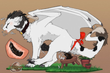 big_penis black_body black_fur black_pawpads black_penis claws dildo dildo_in_vagina dildo_insertion erection feral folded_wings fur genitals grass grey_claws horn huge_penis intersex maleherm pawpads penetration penis plant sex_toy sex_toy_in_vagina sex_toy_insertion solo vaginal vaginal_penetration white_body white_fur wings cocodrops_(artist) mythology dragon furred_dragon furred_scalie mythological_creature mythological_scalie scalie 3:2