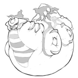 belly big_belly feral huge_belly inflation simple_background solo white_background wings molaveda nintendo pokemon generation_4_pokemon giratina legendary_pokemon pokemon_(species) 1:1 2017 hi_res