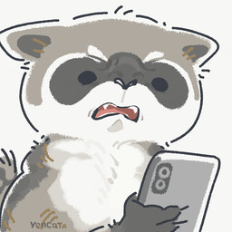 biped black_eyes black_nose cellphone chibi dot_eyes electronics feral grey_body phone simple_background simple_eyes smartphone solo white_body yencatx mammal procyonid raccoon 1:1 2022 low_res