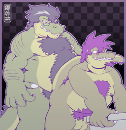 age_difference anal anal_penetration anthro anthro_on_anthro anthro_penetrated anthro_penetrating anthro_penetrating_anthro arm_hair balls belly belly_hair bent_over biceps biped black_background black_hair blush bodily_fluids body_hair chest_hair claws clenched_teeth dominant duo erection eyewear facial_hair father_penetrating_son genital_fluids genitals glasses goatee gradient_background hair hairy larger_dom larger_male looking_down male male/male male_penetrated male_penetrating male_penetrating_male muscular muscular_male nude older_male orange_eyes overweight pattern_background penetration penile penile_penetration penis penis_in_ass precum purple_eyes purple_hair sex simple_background size_difference smaller_male smaller_penetrated standing tail teeth younger_male younger_penetrated wanikami sobek_(character) suchos crocodile crocodilian krokodyle reptile scalie 2010 watermark father_(lore) father_and_child_(lore) father_and_son_(lore) incest_(lore) parent_(lore) parent_and_child_(lore) parent_and_son_(lore) son_(lore)