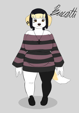 anthro bangs big_breasts biped bob_cut breasts clothed clothed_anthro clothed_female clothing female female_anthro front_view looking_at_viewer pose smile standing text wide_hips toonarscontent biscotti_(toonarscontent) bird_dog canid canine canis domestic_dog golden_retriever hunting_dog mammal retriever absurd_res character_name digital_drawing_(artwork) digital_media_(artwork) english_text full-length_portrait handwritten_text hi_res portrait