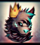 crown headgear male royalty solo eidride master_hellscythe canid canine canis demon mammal wolf headshot_portrait portrait