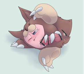 3_claws 3_toes after_sex animal_genitalia animal_penis anus bedroom_eyes biped blue_eyes blush blush_lines blush_stickers bodily_fluids brown_anus brown_body brown_fur butt canine_genitalia canine_penis censor_bar censored_anus censored_genitalia censored_penis claws cum cum_drip cum_from_ass cum_in_ass cum_inside cum_on_ground dripping drooling erection feet fur genital_fluids genitals hand_on_own_penis hand_on_penis heart_catchlight high-angle_view ineffective_censorship knot knotted_penis leaking_cum leaking_precum leg_markings looking_at_viewer lying male markings multicolored_body multicolored_fur narrowed_eyes on_side one_leg_up pawpads penis pink_body precum presenting presenting_anus presenting_hindquarters presenting_penis raised_leg red_penis saliva seductive simple_background socks_(marking) solo spread_legs spreading tan_body tan_fur tan_pawpads three-quarter_view toes tongue tongue_out two_tone_body two_tone_fur white_background ariarik_o0 kirby_(series) nintendo animal_kirby kirby waddling_head 2021 censored digital_drawing_(artwork) digital_media_(artwork) full-length_portrait hi_res portrait