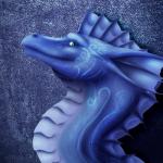 1:1 2018 ambiguous_gender blue_body blue_eyes blue_scales digital_media_(artwork) dragon ferrety-lixciaa hi_res mythological_creature mythological_scalie mythology scales scalie solo spines