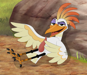 animal_genitalia animal_penis avian_feet beak big_penis biped black_eyes day erection feathers feral genitals half-closed_eyes head_feathers looking_at_viewer lying lying_on_ground male narrowed_eyes on_back on_ground open_mouth outside penis reclining rock solo tan_beak tongue white_body white_feathers young young_feral young_male skateryena disney the_lion_guard the_lion_king ono_(the_lion_guard) avian bird heron pelecaniform 2026 absurd_res hi_res