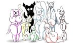 antennae_(anatomy) anthro arm_under_breasts bent_over big_breasts big_butt big_ears black_body black_fur bottom_heavy breasts bubble_butt butt covering covering_self curvy_figure eyes_closed eyewear feathered_arms feathers female flat_chested floppy_ears fluffy fluffy_tail fur genitals gesture glasses group group_photo hand_gesture hand_on_hip hand_on_own_hip hourglass_figure huge_breasts huge_thighs leaning leaning_forward long_ears long_tail looking_at_viewer mandibles middle_finger mitten_hands navel nipples nude paws pussy shadow short_tail silhouette simple_background sitting small_waist smile tail thick_thighs toony voluptuous white_background white_body white_feathers white_fur white_skin wide_hips yellow_body yellow_fur gloryworm oio_ant_(gloryworm) omo_pupper_(gloryworm) ouo_sonbon_(gloryworm) ovo_kakapo_(gloryworm) owo_whatziss_(gloryworm) uvu_astra_(gloryworm) uwu_hewwo_(gloryworm) wow_mom_(gloryworm) ant arthropod avian bird canid canine canis domestic_cat domestic_dog felid feline felis haplorhine hymenopteran insect lagomorph leporid mammal monkey owl primate rabbit shadow_creature 16:9 2023 digital_drawing_(artwork) digital_media_(artwork) hi_res signature sketch widescreen