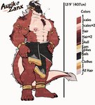 2024 4_toes 5_fingers abs anklet anthro arm_tuft barazoku barbel_(anatomy) biceps biped black_claws body_hair bone bracelet chest_hair chest_tuft claws color_swatch countershading distracting_watermark dragon ear_piercing ear_ring elbow_tuft feet fingers flesh_whiskers hair head_wreath hi_res horn horn_jewelry horn_ring jewelry looking_at_viewer male muscular muscular_anthro muscular_male mythological_creature mythological_scalie mythology nipple_piercing nipples pecs piercing plantigrade red_body ring_(jewelry) ring_piercing scalie scratches skull skull_head solo standing tail tail_mane tail_tuft toes tuft watermark whisker_tuft white_body white_countershading white_hair yellow_sclera zaflep