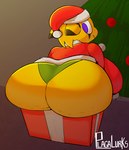 anthro big_breasts big_butt box breasts butt cellulite christmas_clothing christmas_headwear christmas_tree clothing container facial_markings female hat head_markings headgear headwear holidays huge_breasts huge_butt in_box in_container inside looking_back markings overweight panties plant present_box purple_eyes santa_hat solo sweater topwear tree underwear yellow_body plaga christmas parfait_(plaga) tubbs_(plaga) felid mammal pantherine tiger hi_res