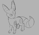 animal_genitalia animal_penis canine_genitalia canine_penis feral genitals knot male penis solo bloowolfy nintendo pokemon eeveelution generation_2_pokemon pokemon_(species) umbreon 2023 greyscale hi_res monochrome