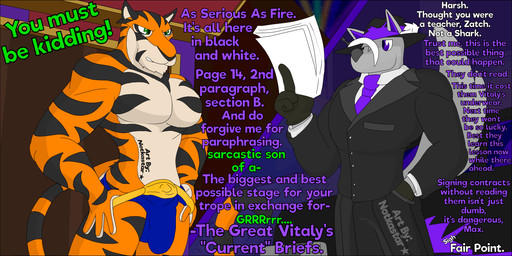 accessory anthro black_tie_(suit) blinking breathing briefs bulge car circus clothed clothing dialogue duo fedora gloves handwear hat headgear headwear male markings necktie paper partially_clothed pecs striped_markings stripes suit text underwear underwear_down vehicle conditional_dnp notkastar dreamworks madagascar_(series) max_(notkastar) vitaly_(madagascar) zatch_(notkastar) canid canine canis felid mammal pantherine reptile scalie snake tiger wolf 2:1 animated animated_gif hi_res high_framerate short_playtime