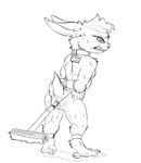 4_fingers anal anal_object_insertion anal_penetration angry anthro anus arms_tied arms_tied_behind_back bdsm bodily_fluids bondage bound broom butt cleaning_tool collar feet female female_penetrated fingers forced fur genital_fluids genitals hair hands_behind_back improvised_dildo improvised_sex_toy looking_back nude object_in_ass object_insertion object_penetration penetration pussy simple_background solo standing tail teeth text toes zafara_(artist) fate_(zafara) alien evros mammal digital_drawing_(artwork) digital_media_(artwork) english_text hi_res monochrome