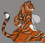 anthro big_breasts big_butt breasts butt butt_pose female nude pose solo panthra78 felid mammal pantherine tiger