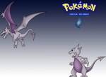 3_fingers 3_toes ambiguous_gender black_eyes duo evolutionary_family feet fingers purple_body tail toes wings jhony_ryu fakemon nintendo pokemon pokemon_reloaded aerodactyl fossil_pokemon generation_1_pokemon pokemon_(species) terodactyl