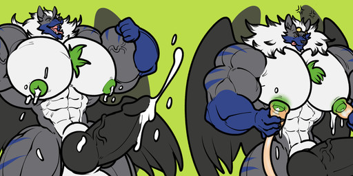 absorption_vore animal_genitalia animal_penis anthro big_muscles big_pecs big_penis black_penis bodily_fluids canine_genitalia canine_penis genitals huge_muscles huge_pecs huge_penis hyper hyper_muscles lactating machine male male_lactation male_pred milking_machine milking_machine_on_male muscular pecs pectoral_vore penis solo spread_wings vore wings trencalos flickrtail canid canine hybrid mammal nephilim absurd_res hi_res