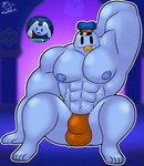 bulge male muscular muscular_male not_furry sitting solo ticket squeaksito brawl_stars supercell_(company) ghost humanoid spirit hi_res