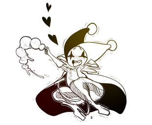 after_masturbation anal anal_beads anal_fluids blush bodily_fluids boots clothing drooling femboy footwear heart_symbol high_heels knee_boots knee_highs legwear male not_furry saliva sex_toy shoes solo mahmapuu deltarune undertale_(series) jevil_(deltarune) darkner humanoid imp 2018 hi_res