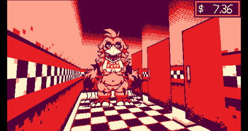 anthro bathroom bib bib_only big_breasts breasts clothing exposed_breasts female female_anthro genitals inside machine mod navel nipples non-mammal_breasts non-mammal_navel non-mammal_nipples open_mouth overweight overweight_anthro overweight_female screencap solo sprite standing text text_on_bib text_on_clothing thick_thighs vulva white_bib wide_hips wire chaoskres five_nights_at_freddy's five_nights_at_freddy's_2 five_nights_at_frickbear's_(series) five_nights_at_frickbear's_3 scottgames withered_chica_(fnaf) withered_chica_(frickbear's) avian bird chicken galliform phasianid robot digital_media_(artwork) english_description hi_res red_theme