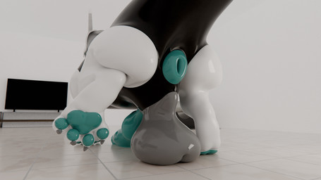 4_toes animal_genitalia anus balls big_butt big_penis butt canine_genitalia equine_genitalia feet feral foot_fetish foot_focus genitals hyper male pawpads paws penis puffy_anus rear_view saggy_balls solo toes basil9 basil9_(character) synth_(vader-san) 16:9 3d_(artwork) 4k absurd_res blender_(artwork) blender_cycles_(artwork) digital_media_(artwork) hi_res widescreen