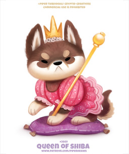 alternative_fashion brown_body brown_fur clothing crown dress eyes_closed female feral frown fur headgear hime_lolita humor j-fashion lolita_(fashion) lolita_dress pillow pun queen royalty scepter simple_background solo tan_body tan_fur text visual_pun white_background piper_thibodeau canid canine canis domestic_dog mammal shiba_inu spitz digital_media_(artwork) digital_painting_(artwork) english_text painting_(artwork) url