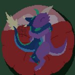 ambiguous_gender anthro bed boop cuddling duo furniture happy nuzzling tail tail_tuft tuft jiggydino kejbold_(kejardon) rufran_(character) kobold scalie 1:1 2019 animated digital_media_(artwork) loop low_res pixel_(artwork) short_playtime