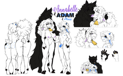 2_horns anthro bell bell_collar big_breasts black_body black_fingers black_fur black_hair black_hooves black_tongue blue_freckles blue_horn blue_inner_ear blue_nipples blue_penis blue_sclera bodily_fluids braces breasts butt cigarette cigarette_in_mouth cloven_hooves collar cuckold dewclaw_hooves digit_ring drooling eye_through_hair eyebrow_through_hair eyebrows female female_anthro femboy freckled_butt freckled_face freckles french_kissing front_view fur genitals group hair hooves horizontal_pupils horn humanoid_hands jewelry kissing licking_tongue male male/female male_anthro married_couple muscular muscular_anthro muscular_male nipples nude nude_anthro nude_female nude_male object_in_mouth penis pink_nipples pupils purple_inner_ear purple_nipples purple_tongue raceplay rear_view red_eyes ring saliva side_view simple_background small_penis smile spades_(suit) suit_symbol teeth text tongue tongue_out translucent translucent_hair trio unguligrade wedding_ring white_background white_body white_fur white_pupils butcher_pal adam_manchester annabelle_(lizarian) pharis_(lizarian) bovid canid canine canis caprine hybrid mammal procyonid raccoon sheep wolf 2025 absurd_res colored digital_drawing_(artwork) digital_media_(artwork) full-length_portrait headshot_portrait hi_res model_sheet portrait