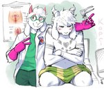 anatomy_chart andromorph chart clothing coat doctor doctor's_coat doctor's_office eyewear genitals glasses gloves gynecologist handwear intersex lab_coat male medical_instrument patient pussy scientific_instrument speculum text topwear kapri deltarune undertale undertale_(series) asriel_dreemurr asriel_dreemurr_(god_form) ralsei bovid caprine goat mammal english_text hi_res meme