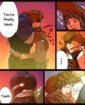 anthro bear chubby clothing coat comic dialog dressing embrace english_text fur grizzly_bear hiroyuki hug human japanese_text juuichi_mikazuki male mammal moobs morenatsu necktie outside patting ratenu size_difference text
Rating: Safe
Score: 1
User: terminal11
Date: July 18, 2013