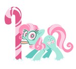 candy candy_cane cutie_mark dessert female feral food snow solo tongue_stuck kyrakupetsky hasbro my_little_pony minty_(mlp_g3) equid equine horse mammal pony hi_res lineless