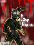 anthro claws fur looking_at_viewer machine male scar simple_background solo text qtippywastaken five_nights_at_freddy's freddy_fazbear's_pizzeria_simulator scottgames scraptrap_(fnaf) lagomorph leporid mammal rabbit 2021 3:4 artist_name digital_drawing_(artwork) digital_media_(artwork) english_text hi_res signature